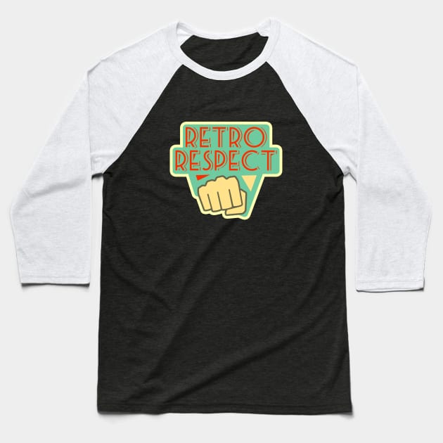 Retro respect fist 1950s - 1960s inspired Baseball T-Shirt by ownedandloved